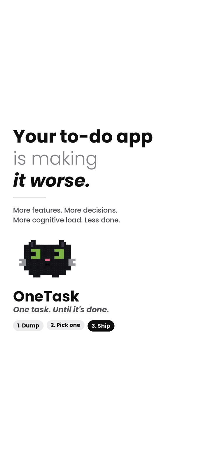 OneTask ADHD Focus Timer screenshot 1