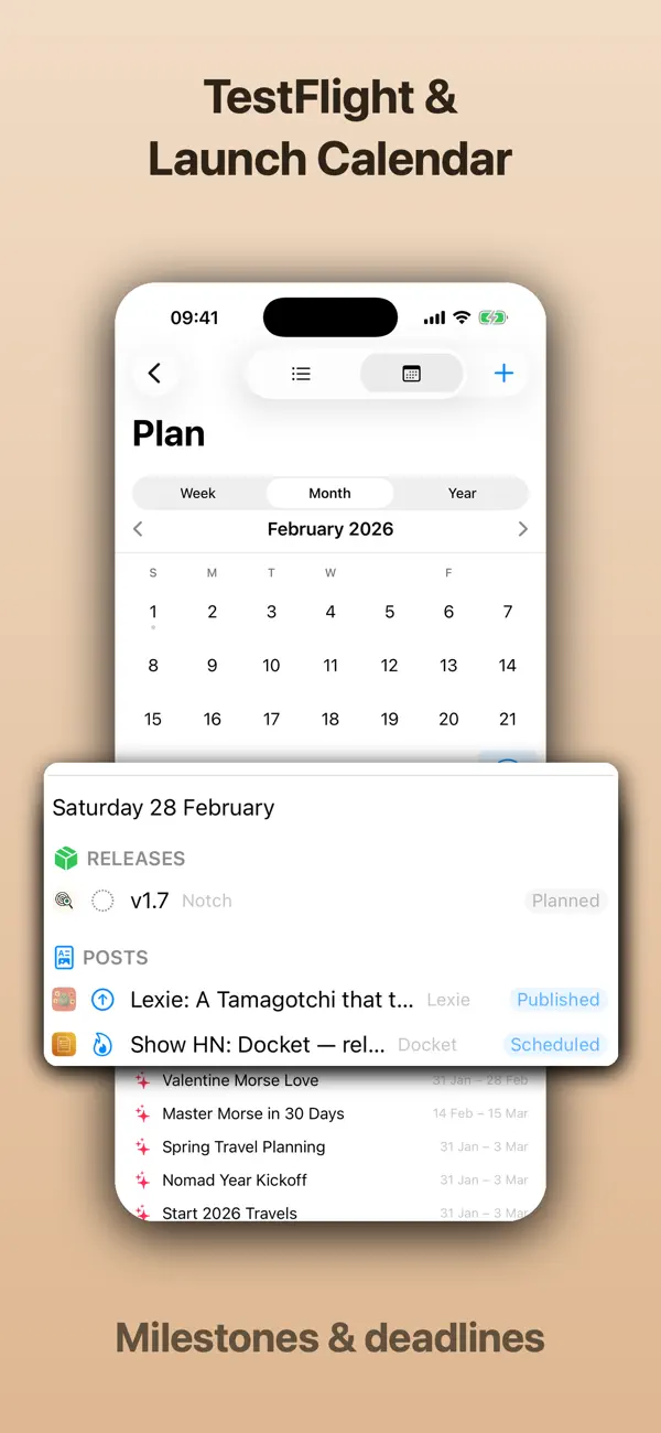 #5. Docket - Dev Release Tracker (iOS) Ved: Drobinin Limited
