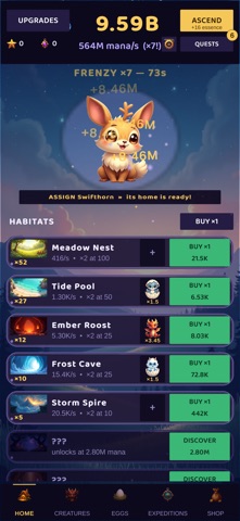 Mythlings: Creature Collector iPhone screenshot