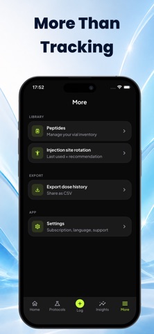 Peptide Tracker: PeptiPal iPhone screenshot