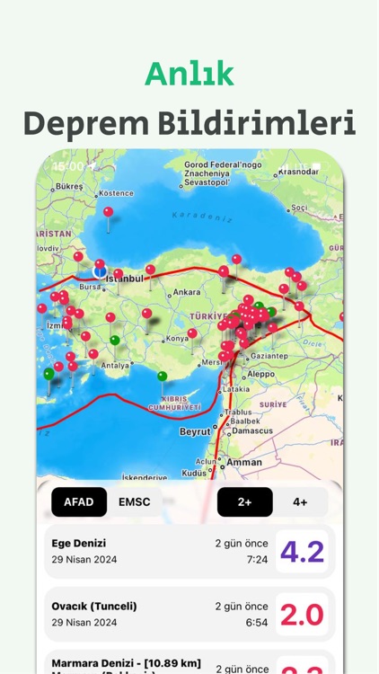 Deprem Bildirimleri Türkiye
