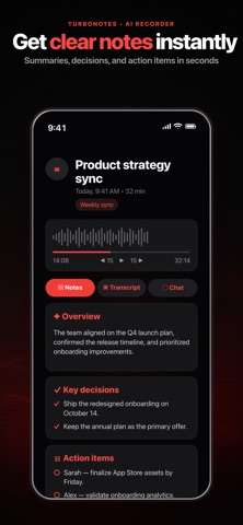 TurboNotes AI: Voice Notes iPhone screenshot