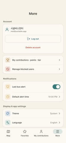 BusTable: Bus Timetables & Map iPhone screenshot