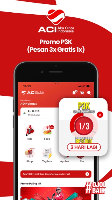 ACI - Ojek Online Indonesia iPhone screenshot 6 - Travel app