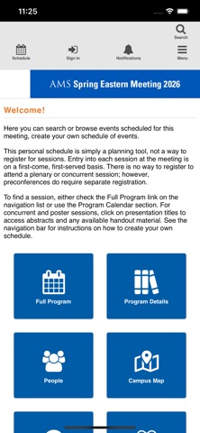 AMS Spring 2026 Eastern iPhone screenshot