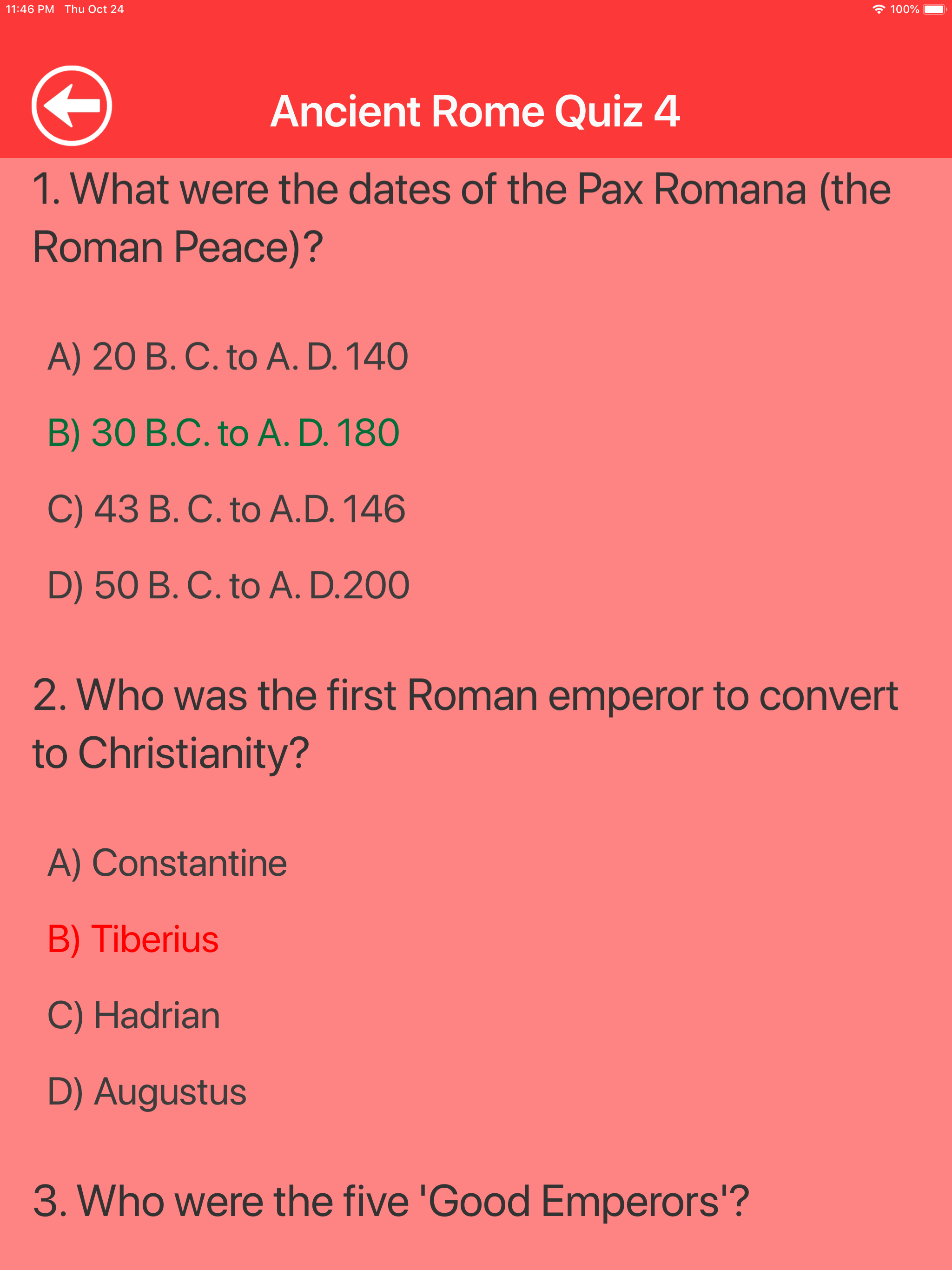 History of Ancient Rome Quiz