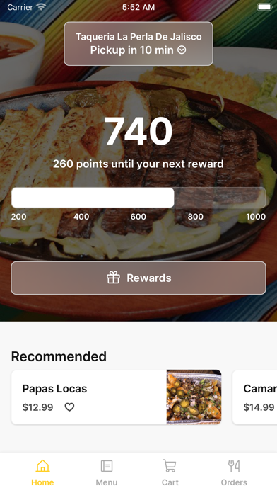 Taqueria La Perla De Jalisco iPhone screenshot 1 - Food & Drink app