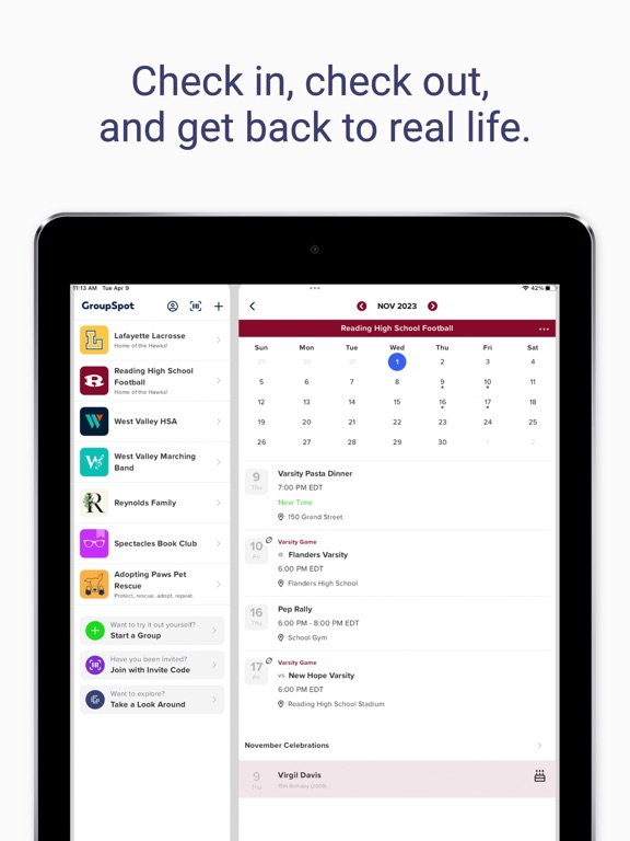 GroupSpot iPad screenshot 9 - Social Networking app