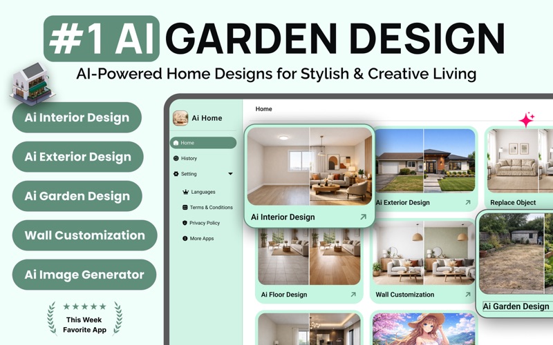 AI Garden Design, Landscape AI iPhone screenshot