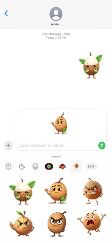 Nervous Coconut Stickers screenshot
