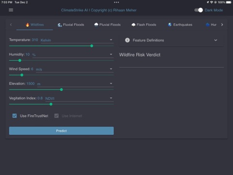 ClimateStrike AI iPad screenshot 5 - Weather app