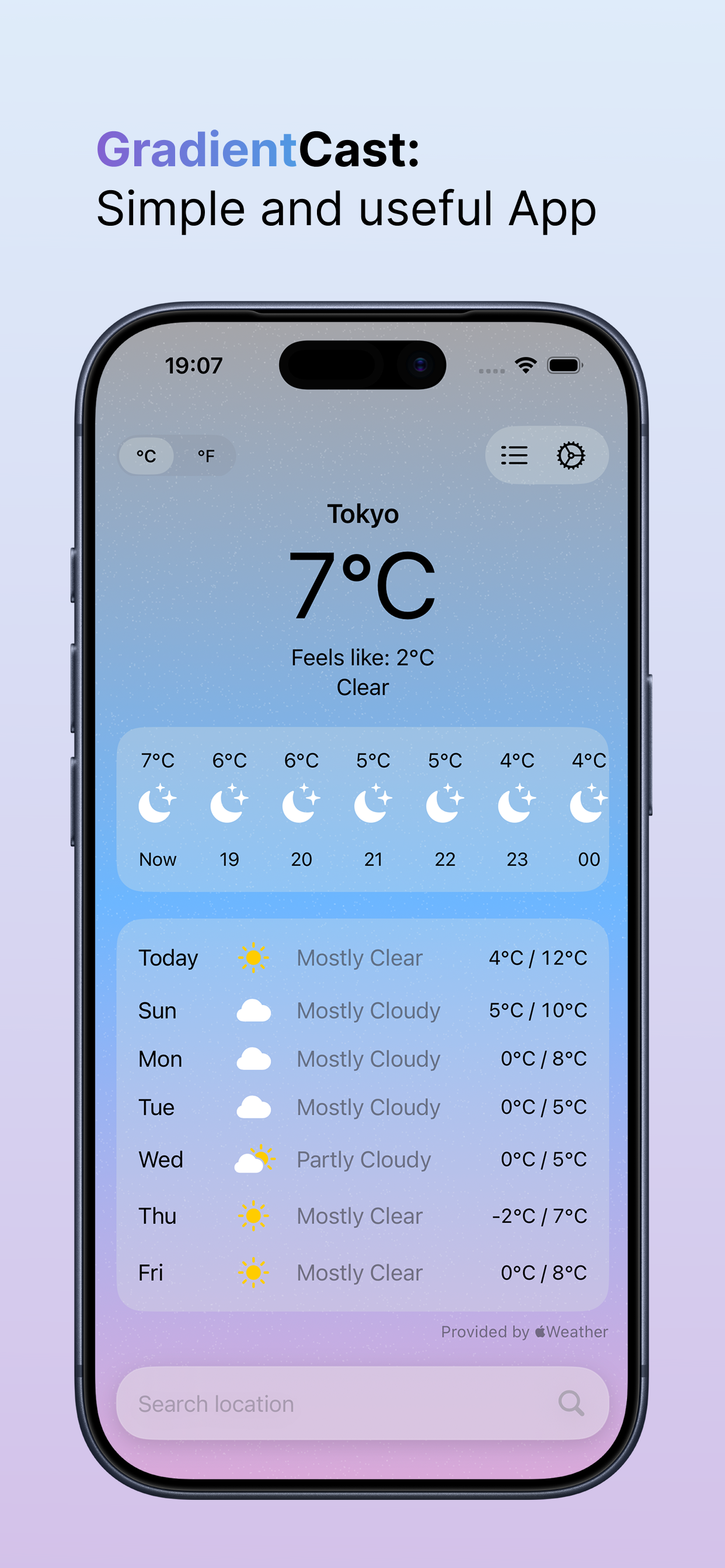 GradientCast:  Local Weather