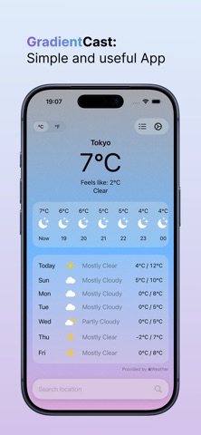 GradientCast:  Local Weather screenshot