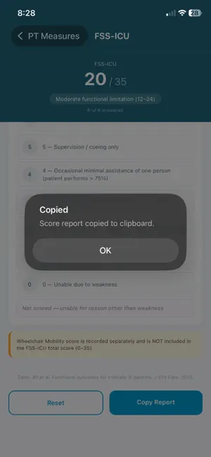 PT Measures screenshot 3