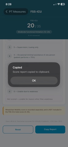 PT Measures screenshot