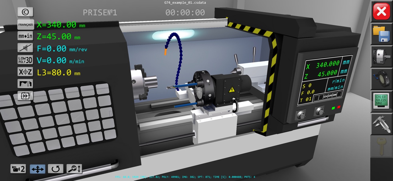 Screenshot 2 of CNC Lathe Simulator Classic