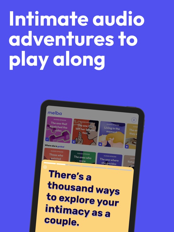 Melba: Game for Couples iPad screenshot 2 - Health & Fitness app