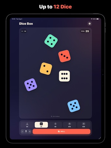 Dice Box - Quick Dice Roller iPad screenshot