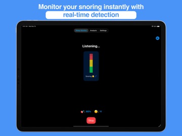 Snore Alarm iPad screenshot