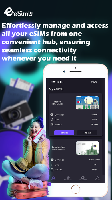 eSimly: eSIM Internet & Travel Screenshot