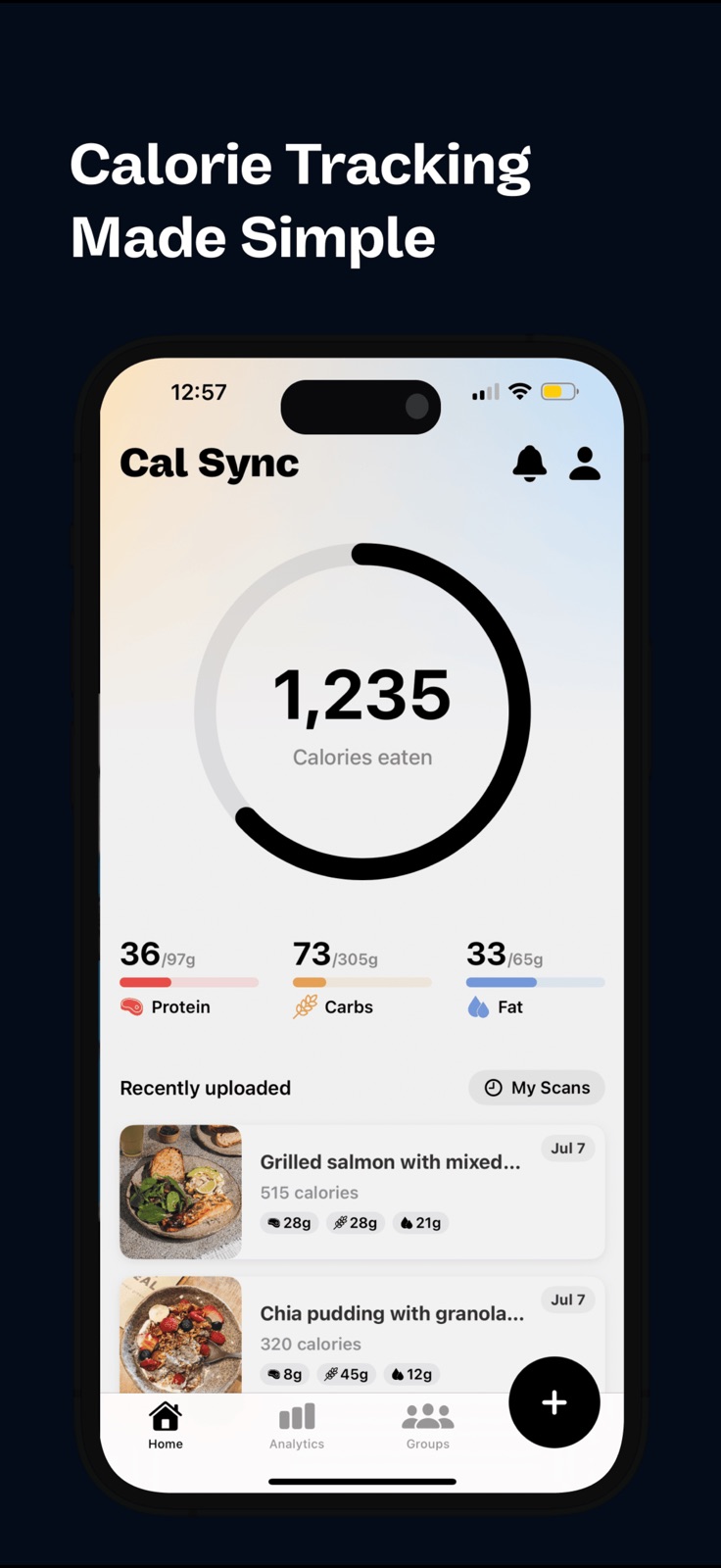 Cal Sync - Calorie Counter iphone screenshot 1