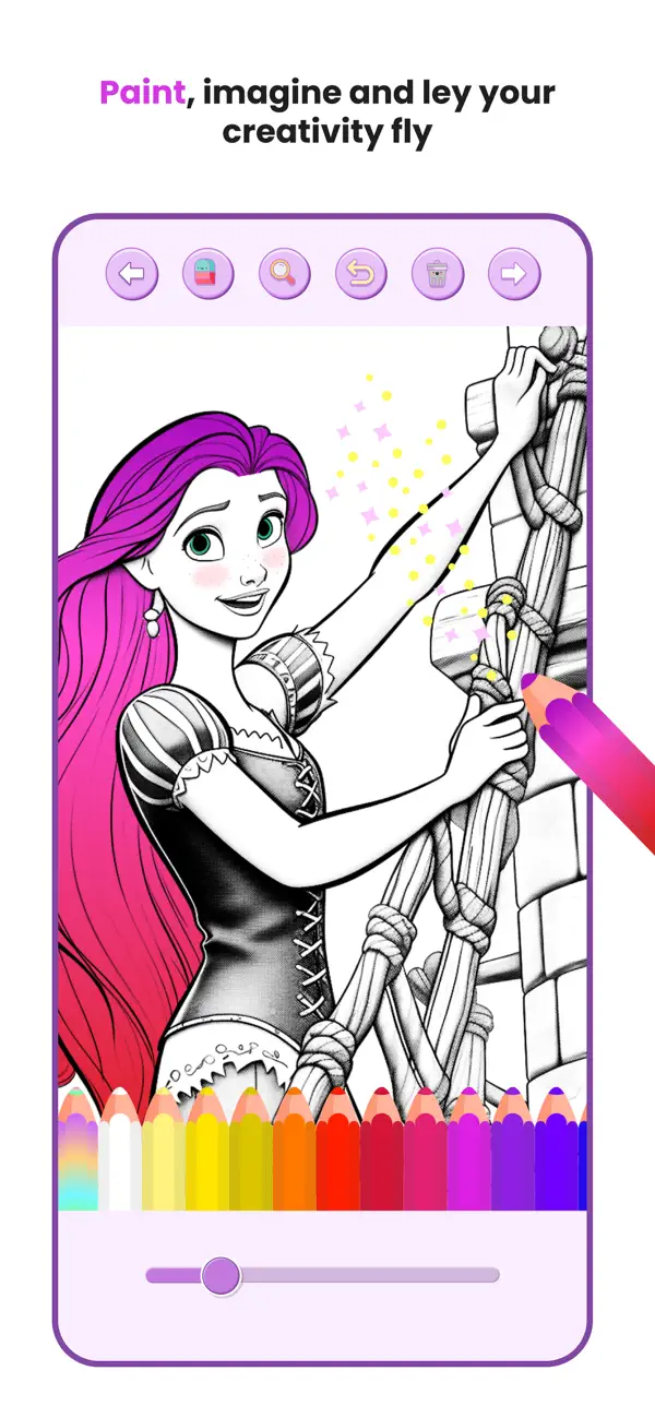 Screenshot #2 pour Jeux de coloriage Raiponce