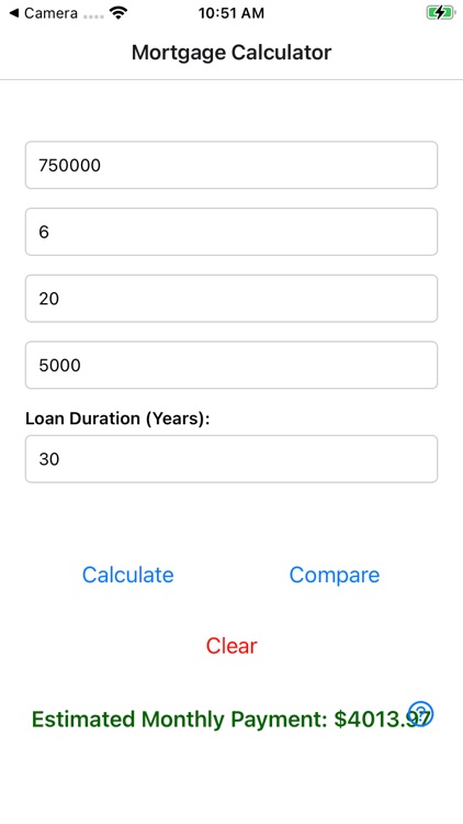 Mortgage Comparison Calculator