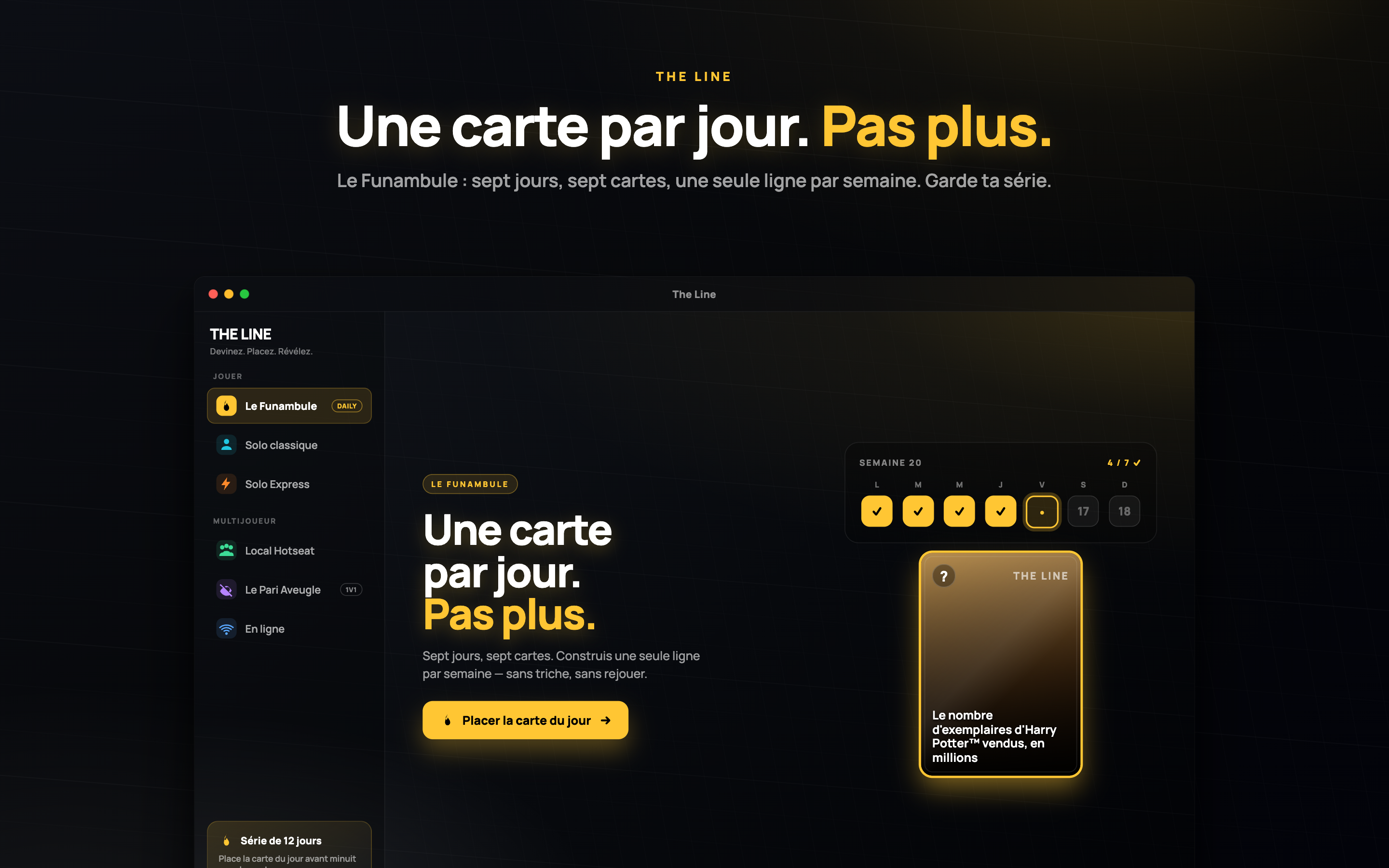 The Line - jeu timeline