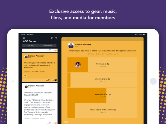 KOO Corner iPad screenshot 4 - Social Networking app