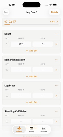 Victory - Workout Log Screenshot 2 of 5