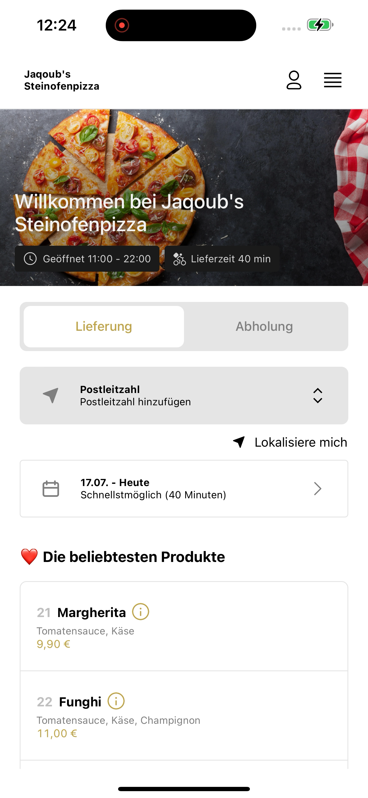 Jaqoub's Steinofenpizza screenshot 5