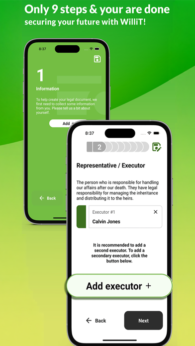 WilliT: Make your will iPhone screenshot 6 - Finance app