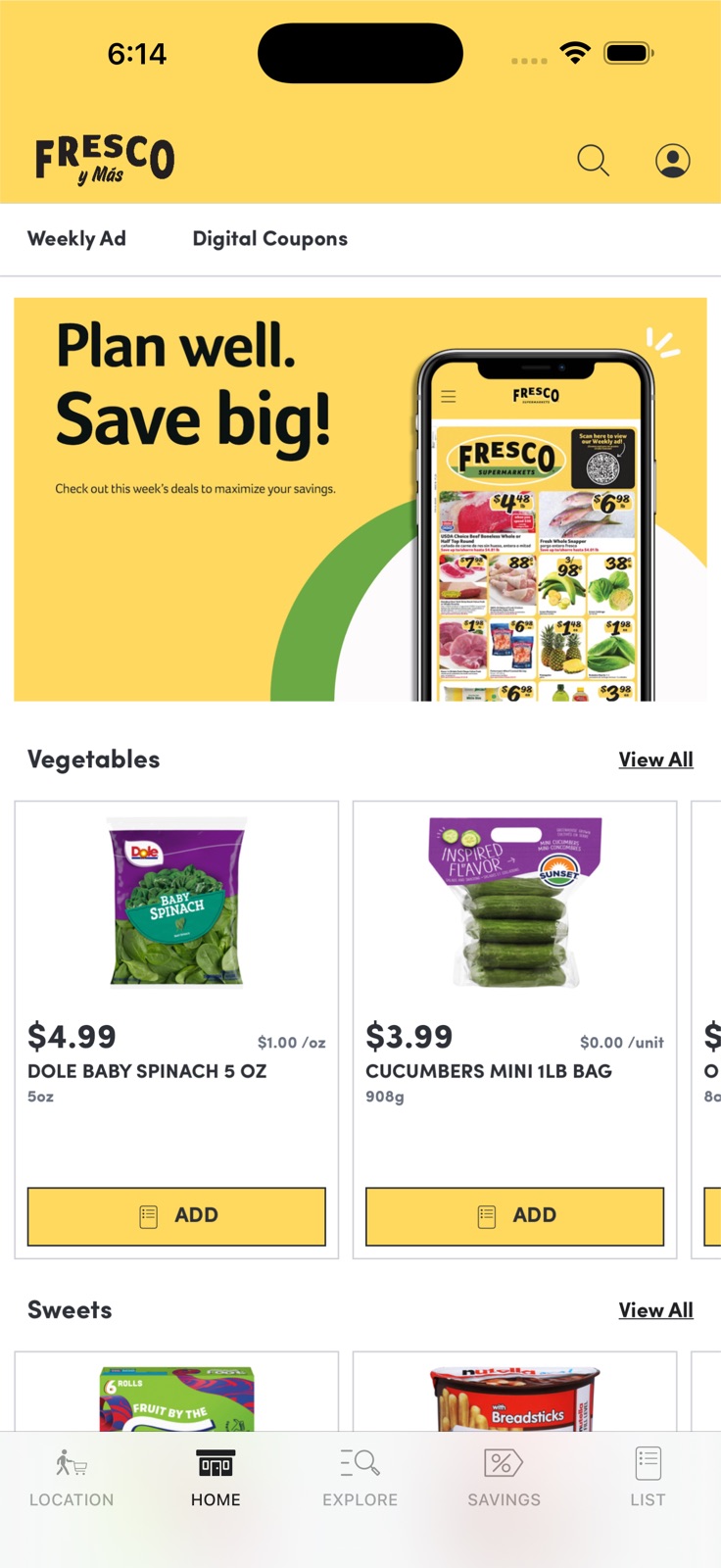 Fresco Supermarkets iphone screenshot 1