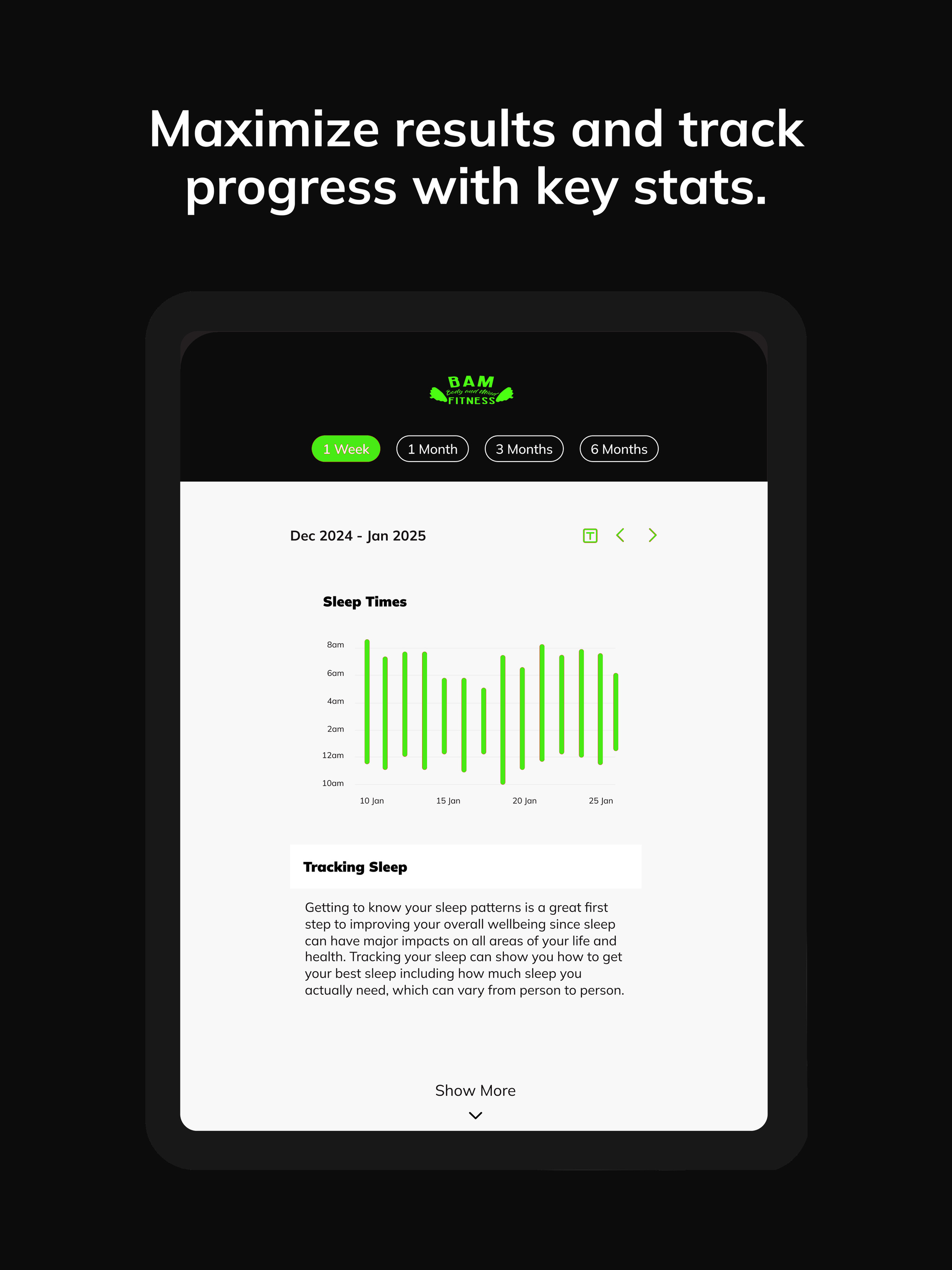 BAM Fitness App