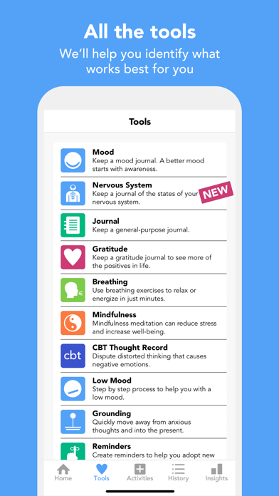 Screenshot #2 pour Moodfit: Mental Health Tools