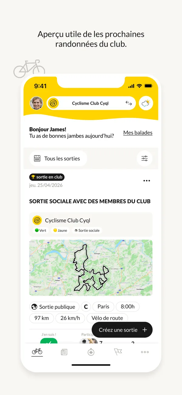 Screenshot #1 pour Cyql - connecte cyclistes