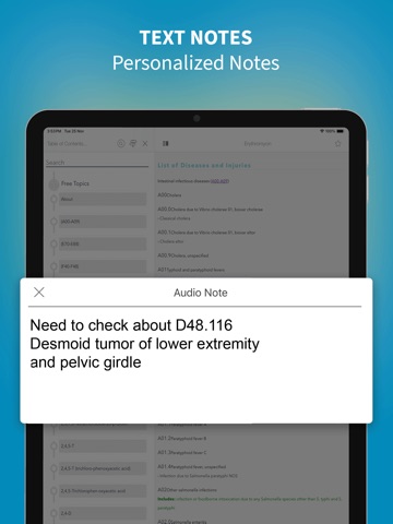 ICD10 Diseases Classifications iPad screenshot