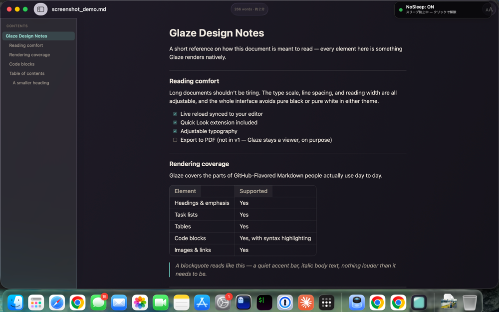 Glaze screenshot 2