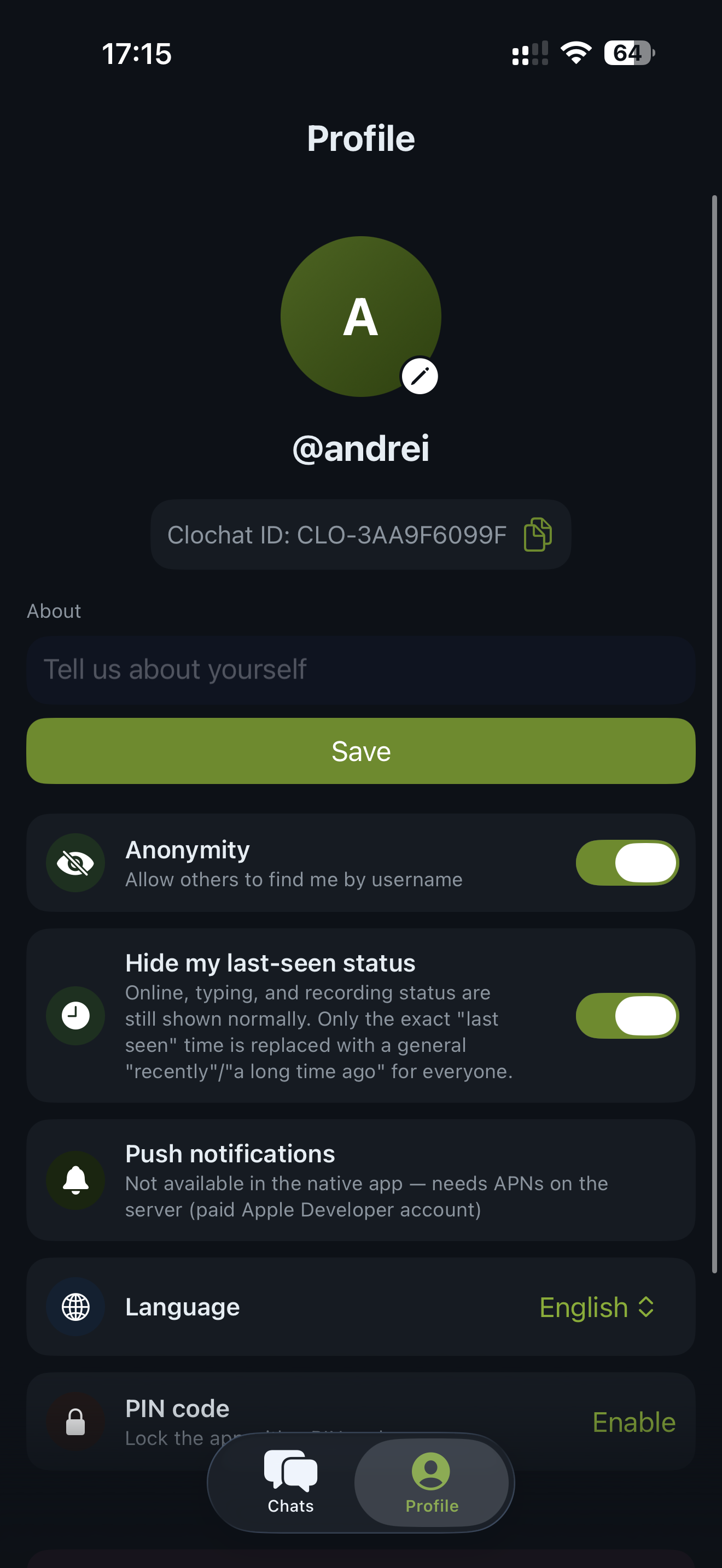 Clochat screenshot 3