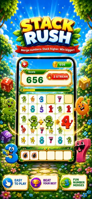 Stack Rush: Merge Number Games screenshot 2