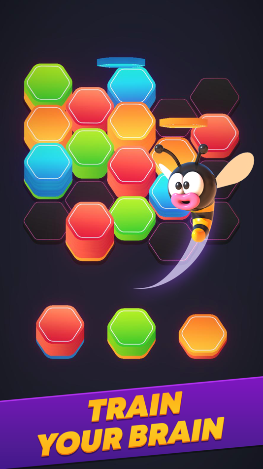 #3. Hexacomb - Stack and Merge 3D (iOS) By: Pandorio LTD