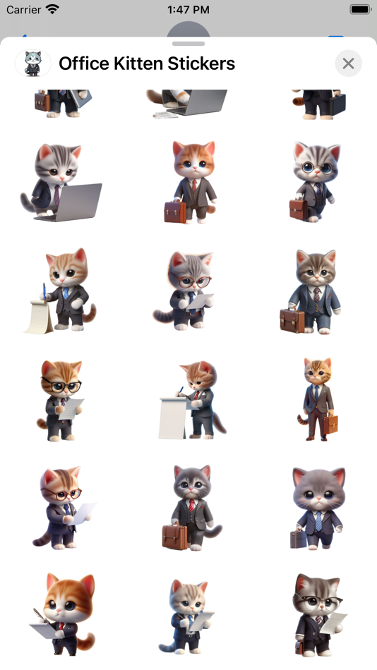 #2. Office Kitten Stickers (iOS) Podle: Paul Scott