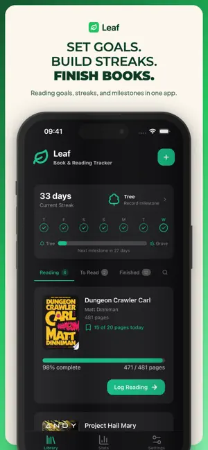 Leaf - Book & Reading Tracker screenshot 1