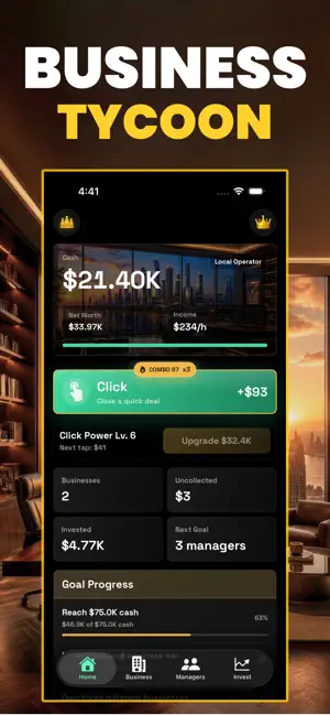 Business Tycoon - Become Rich screenshot 1
