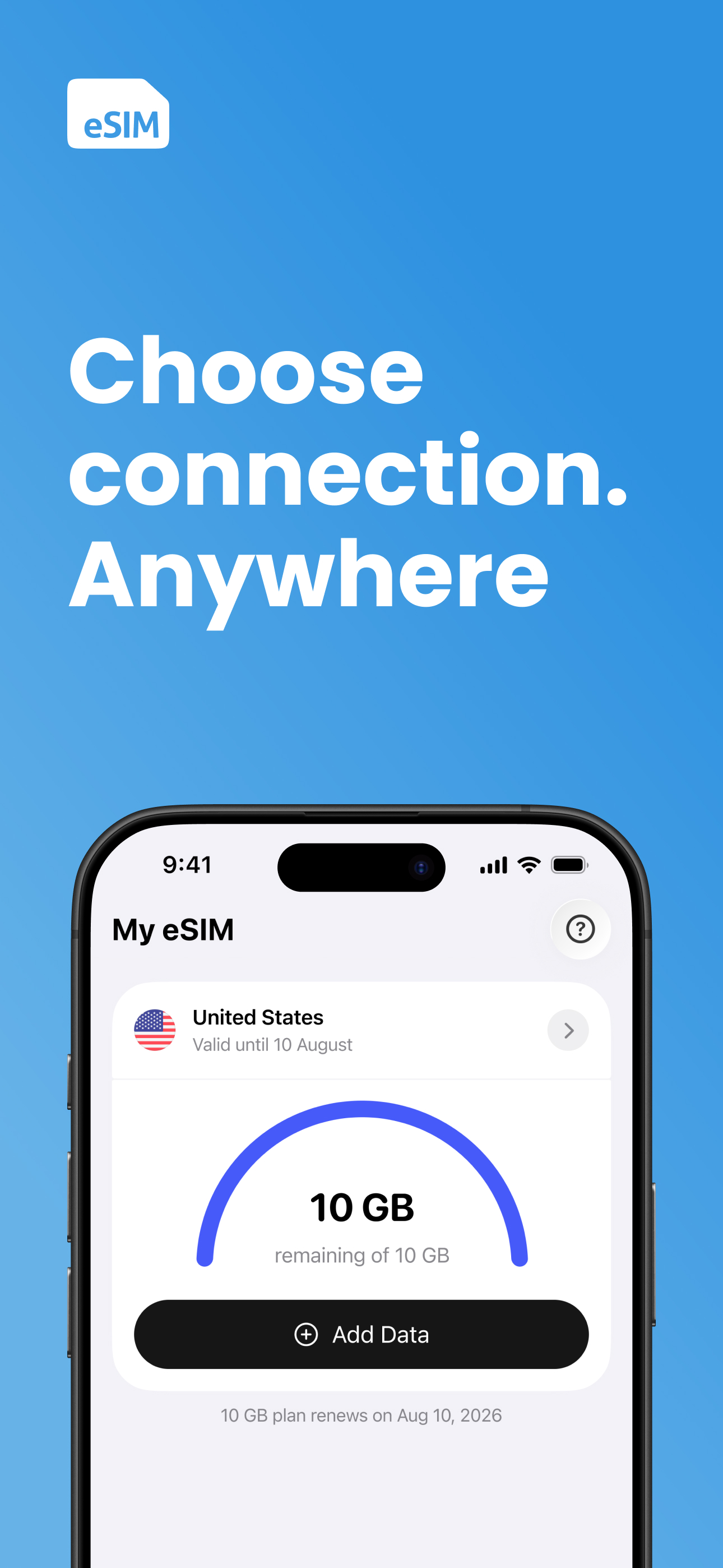 eSim Travel Virtual Mobile App