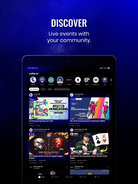 Screenshot #5 pour Caffeine TV: Watch Live Sports