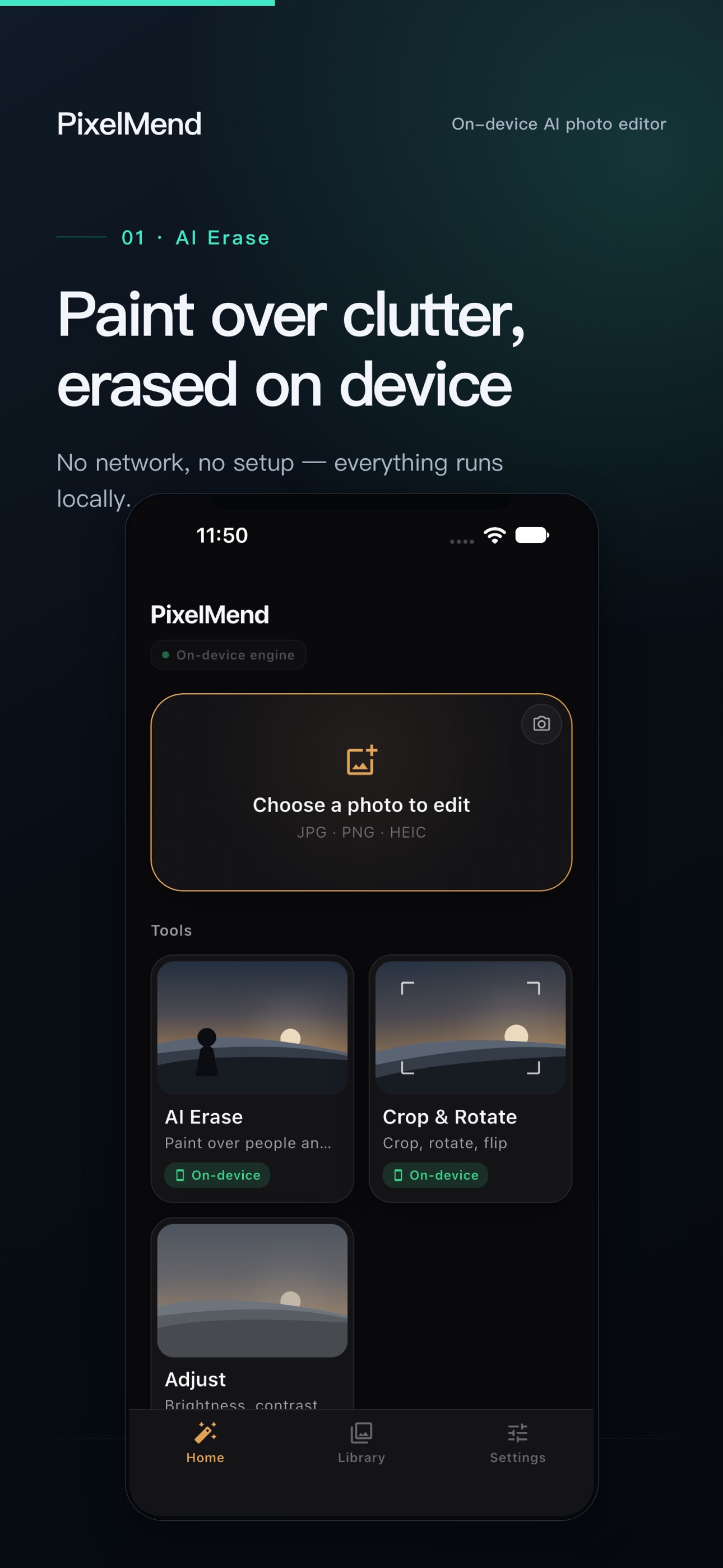 Screenshot 1 of PixelMend: AI Photo Eraser