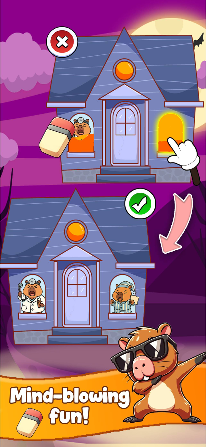 擦除寻找水豚谜题 screenshot 5