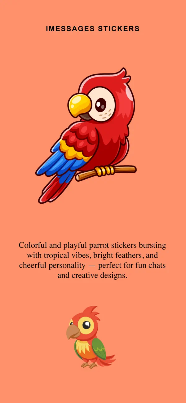 Screenshot #1 pour Parrot Stickers For iMessage