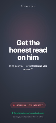 Onestly: Stop Dating Red Flags iPhone screenshot